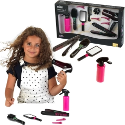 Kinderkappersset BRAUN 7-in-1 met föhn, stijltang en speldjes – KLEIN