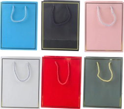 Cadeautas met gouden rand 23 × 18 × 10 cm