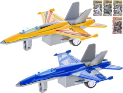 Metalen militair vliegtuig 11 cm met pull-back, 6 varianten