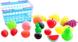 Plastic mand met fruit voor kinderen