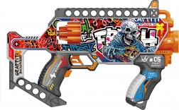 Machinegeweer met foamkogels revolverstijl 35 cm