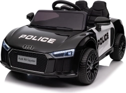 Kinder politieauto AUDI R8 op batterij met afstandsbediening, EVA-wielen, soepele start, MP3 en LED