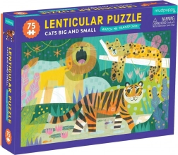 Lenticulair puzzel katten klein en groot