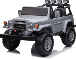 Elektrische kinderauto Toyota Land Cruiser 4x4 tweezitter – Grijs