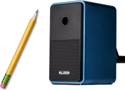 Slijper met slinger met opvangbak en instelbare puntlengte, blauw