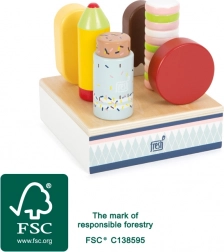 Houten ijslollyset Fresh – standaard met 6 ijsjes