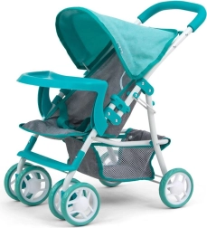 Poppenwagen Milly Mally Kate, turquoise‑grijs