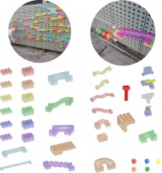 Masterkidz constructieset STEM bord voor knikkerbaan 209 onderdelen