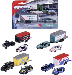 Majorette Racing Deluxe raceauto met transportaanhanger - 1 stuk