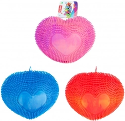 Knijpbaar hartje puffer – antistress speelgoed van zacht siliconen 18 cm