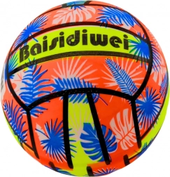 Rubberen bal met bladeren oranje 24 cm