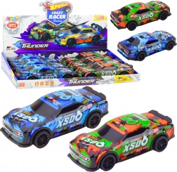 Raceauto met wrijvingsaandrijving licht en geluid