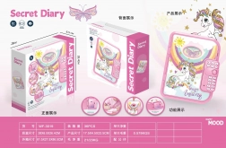 Geheim dagboek met eenhoorn met slot en opnamefunctie