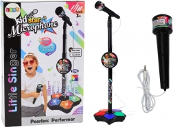 Microfoon met statief voor kinderen Verstelbaar zwart
