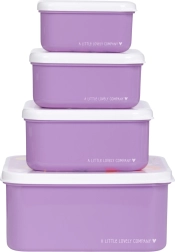 A Little Lovely Company set van vier lunchboxen met prinsessen - 4 stuks