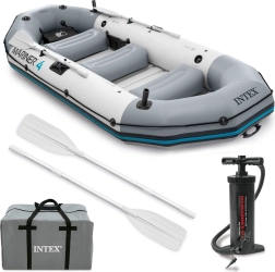 opblaasbare boot INTEX Mariner 4 voor 4 personen met peddels, pomp en hengelhouders