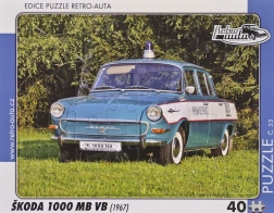 Puzzel Retro Auto’s Škoda 1000 MB VB 40 stukjes
