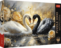 Puzzle TREFL Premium Plus: prachtige zwanen 1000 stukjes