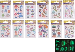 Gloeiende tattoo-plakplaatjes – mix 10,5 × 6 cm
