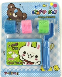 Set stempelrollers met onderlegger, 3 motieven