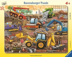 Ravensburger puzzel Bouwmachines - 35 stukjes