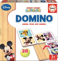 Houten domino Mickey en Minnie