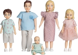 Set poppen voor poppenhuis Charlie Lundby - 5 stuks