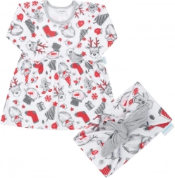 kinderjurkje van katoen met haarband New Baby Christmas 56 (0–3 m)