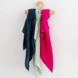 Katoenen gekleurde luiers voor meisjes 70 × 80 cm, 3 stuks New Baby