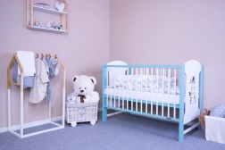 Kinderledikant New Baby Elsa Zebra wit/mint