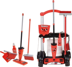 Casdon Henry Little Helper schoonmaakkar voor kinderen met mop en bezem