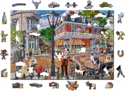 WOODEN CITY houten dubbelzijdige puzzel Hoofdstraat, 505 stukjes