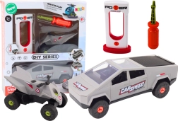 Moderne auto- en quadset om zelf te monteren (DIY) – grijs