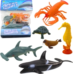Set van 6 plastic figuren van zeedieren