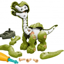 Dinosaurus met schroefbare skelet – groen