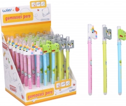 Gum-uitwisbare pen met diertjes 0,5 mm