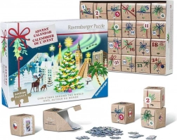 Adventskalender puzzel RAVENSBURGER – Kerst over de hele wereld, 24×54 stukjes