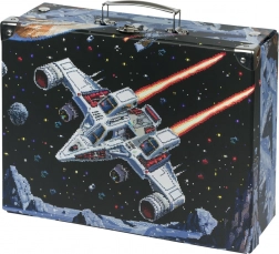 Opvouwbare schoolkoffer Pixel Space met metaal