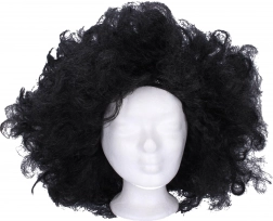 zwarte pruik voor carnaval en themafeesten