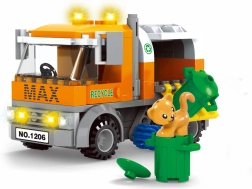 Compatibele bouwset BLOXO vuilniswagen, 157 onderdelen