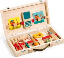 DJECO Koffer met houten gereedschap