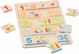 Houten inlegpuzzel Leer tellen