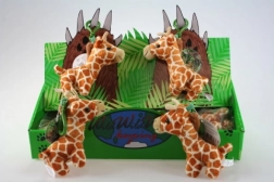 Pluchen giraffe sleutelhanger