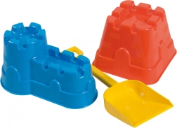 ANDRONI zandvormpjes – kasteelmuren met schep (mix van kleuren)