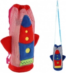 Pluchen hoes voor kinderfles RAKET, 12 × 22 cm