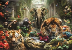 Puzzel 1000 stukjes – mysterieuze jungle CLEMENTONI