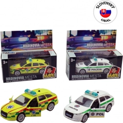 Reddings- en Politiewagen met terugtrekmotor