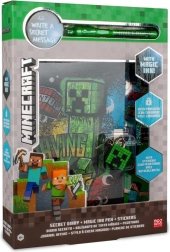 Minecraft geheim dagboek met magische UV-pen en stickers
