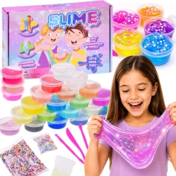 Set om slijm (slime) te maken – 24 kleuren en accessoires