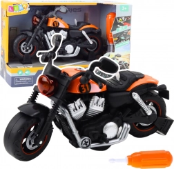 Motor om uit elkaar te halen en in elkaar te zetten met licht- en geluidseffecten - Oranje